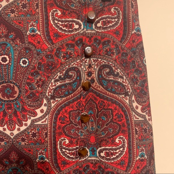 NWT Talbots Paisley Medallion Lined Skirt - Picture 5 of 6